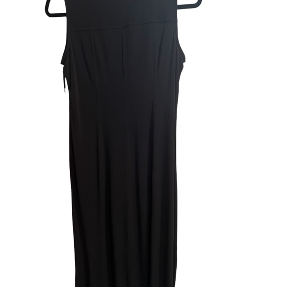 Long black dress from Chico’s with gold buttons NWT very slimming - Picture 5 of 10